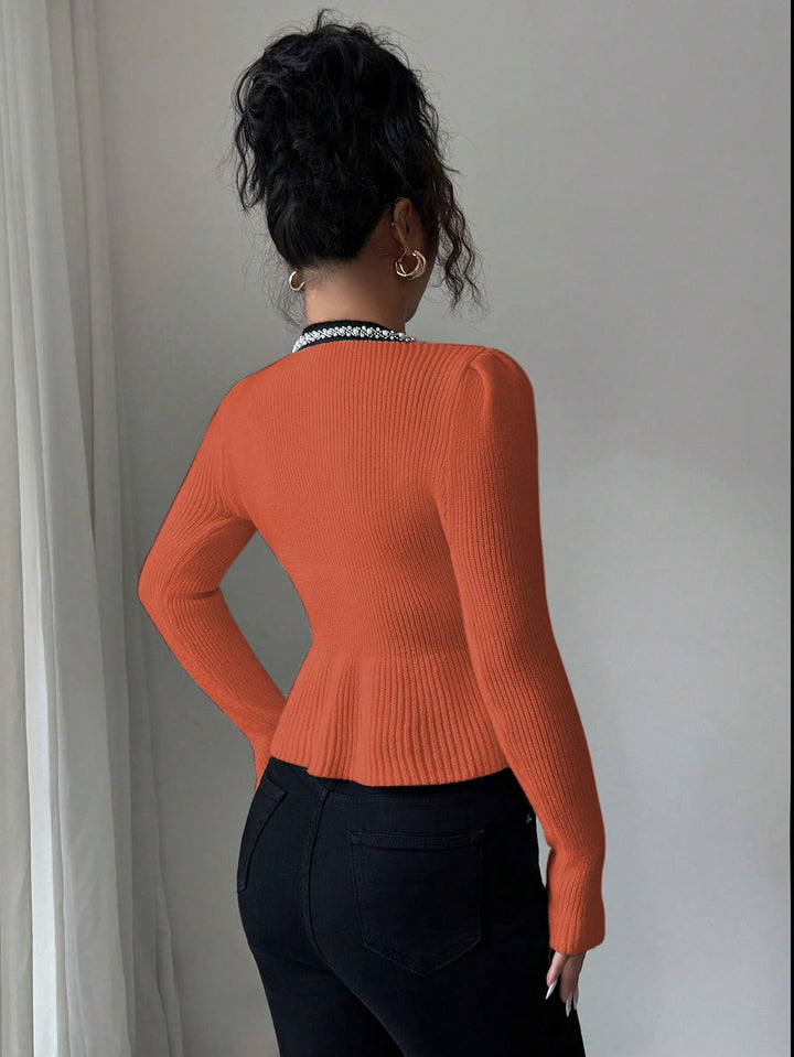 Cardigan SHEIN, portocaliu