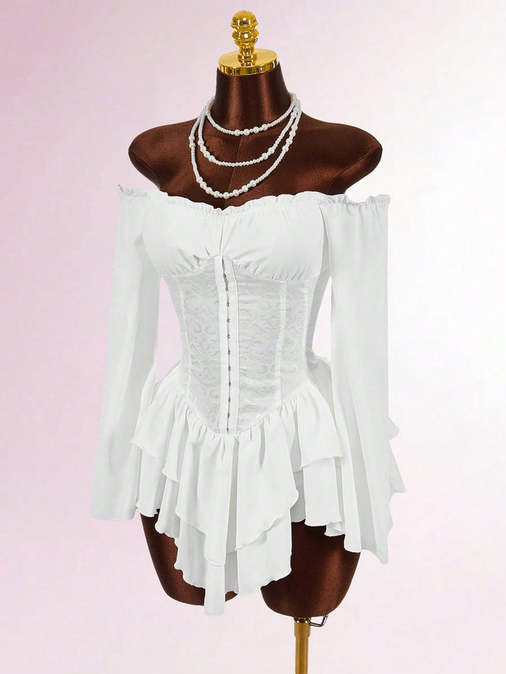 Rochie mini SHEIN, alb