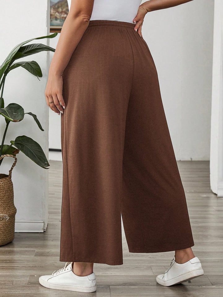Pantaloni Shein Curve+, maro