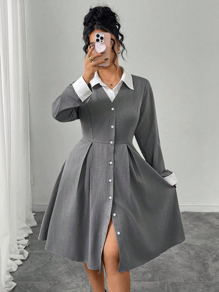 Rochie midi SHEIN, gri