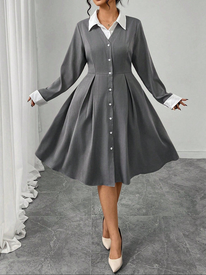Rochie midi SHEIN, gri