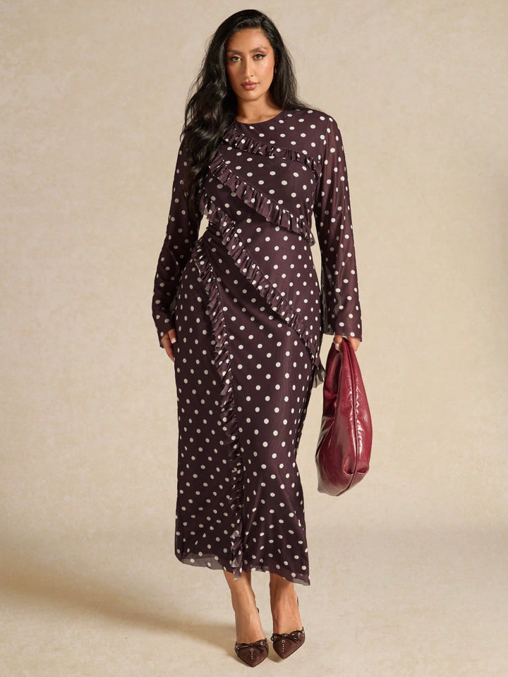 SHEIN maxi ruha, barna