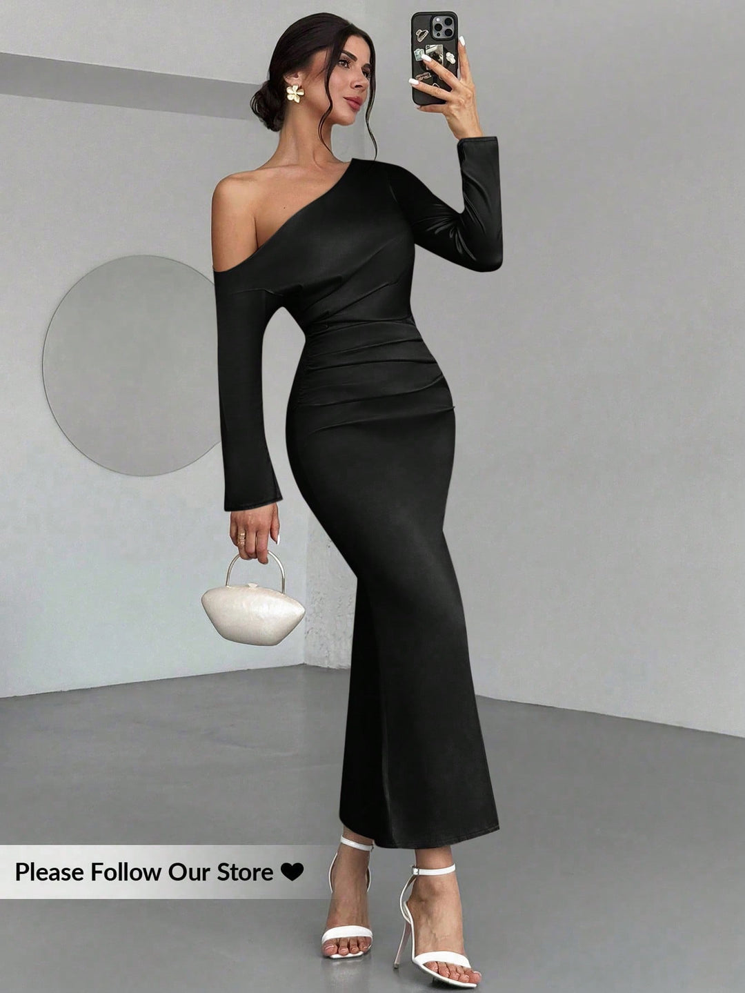 Rochie maxi SHEIN, negru