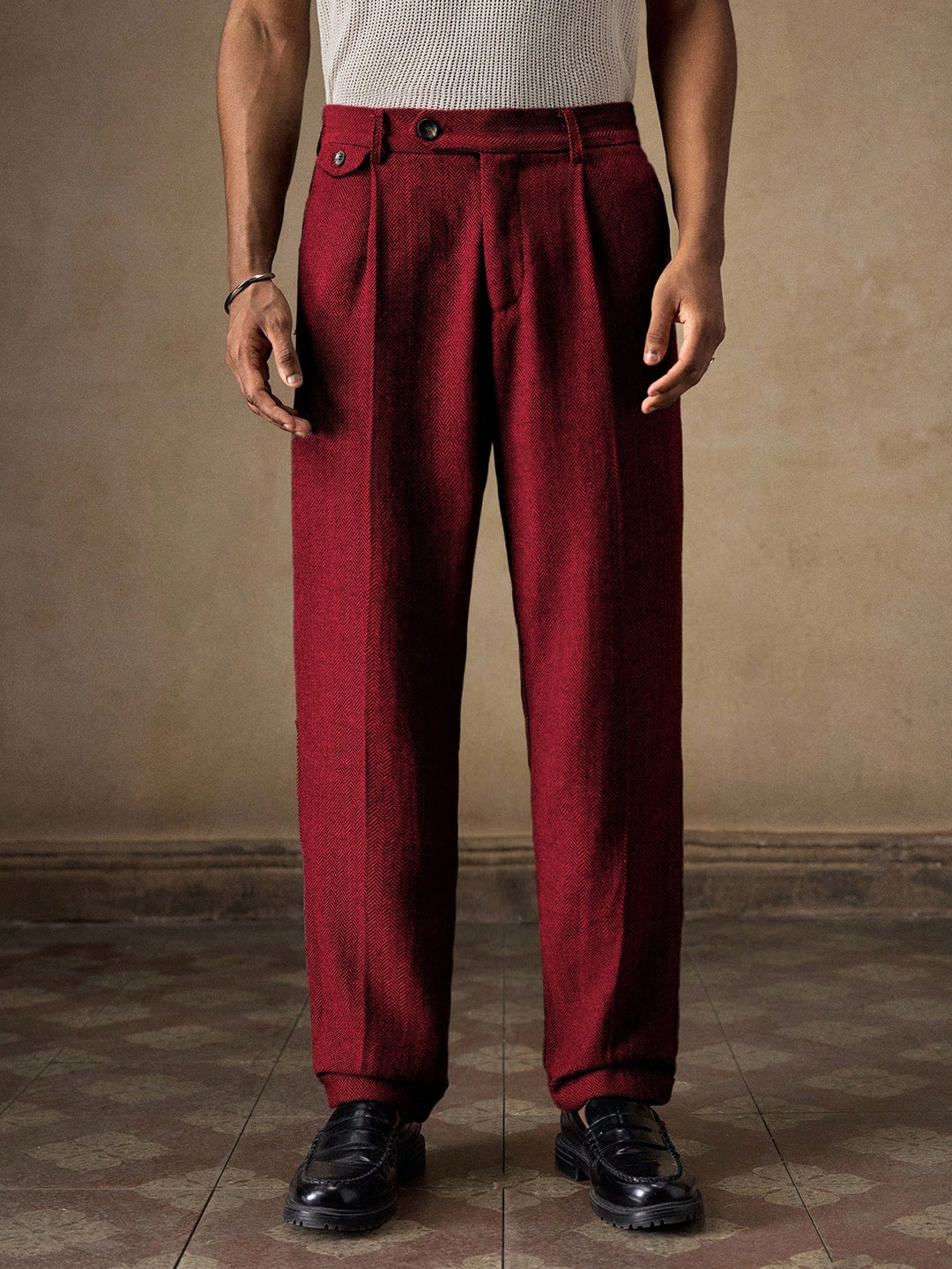Pantalon SHEIN, roșu