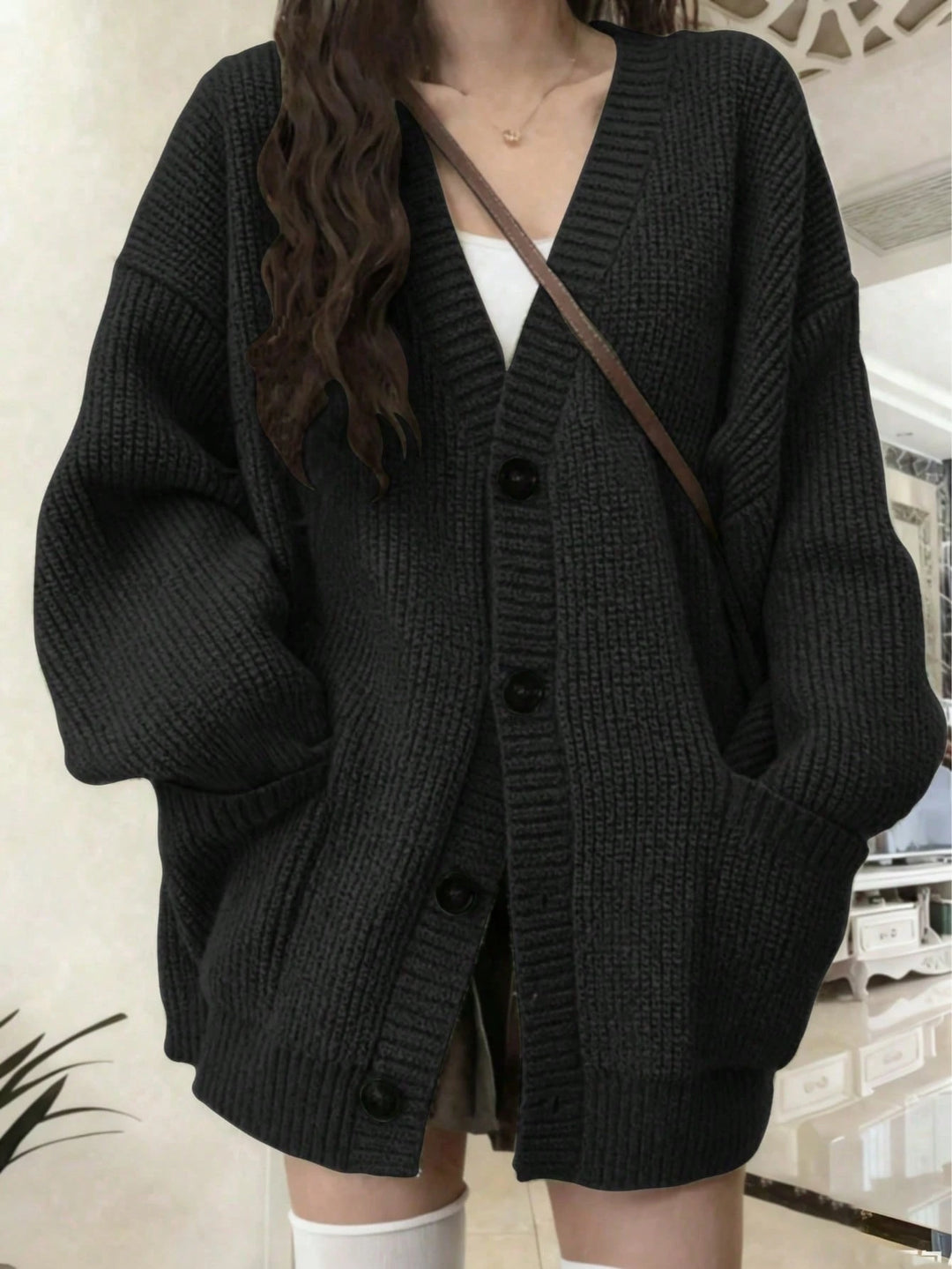 Cardigan SHEIN, negru