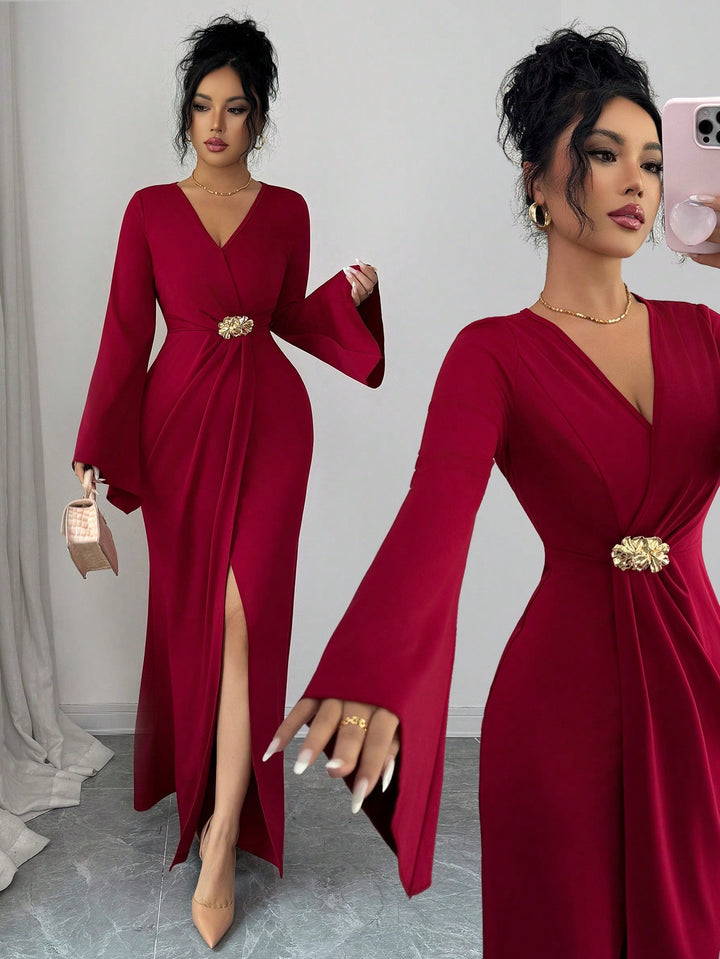Rochie maxi SHEIN, vișiniu