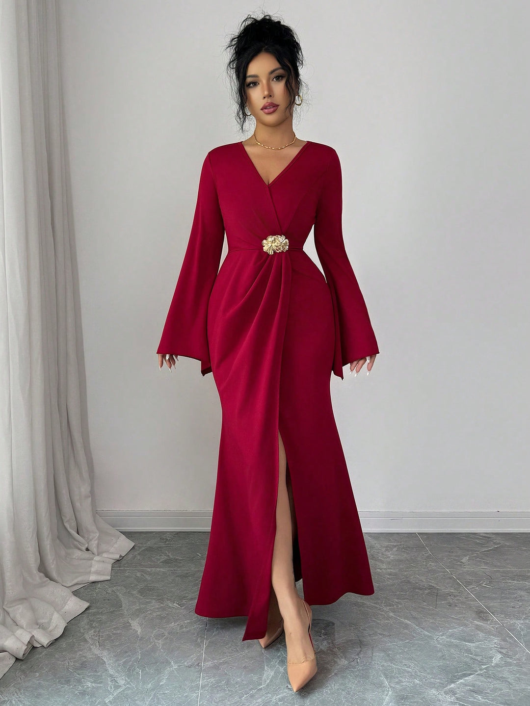 Rochie maxi SHEIN, vișiniu