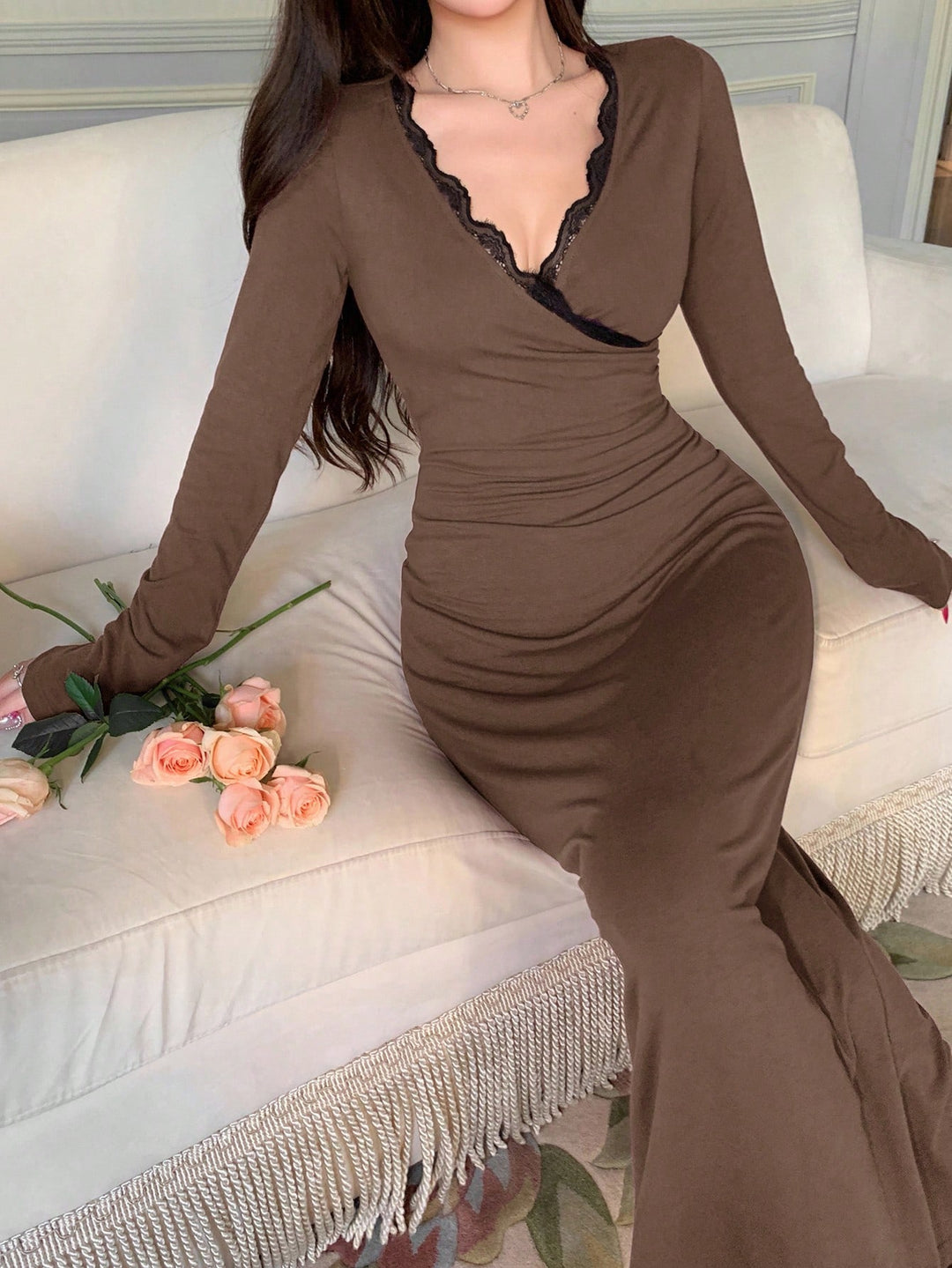 Rochie SHEIN, maro