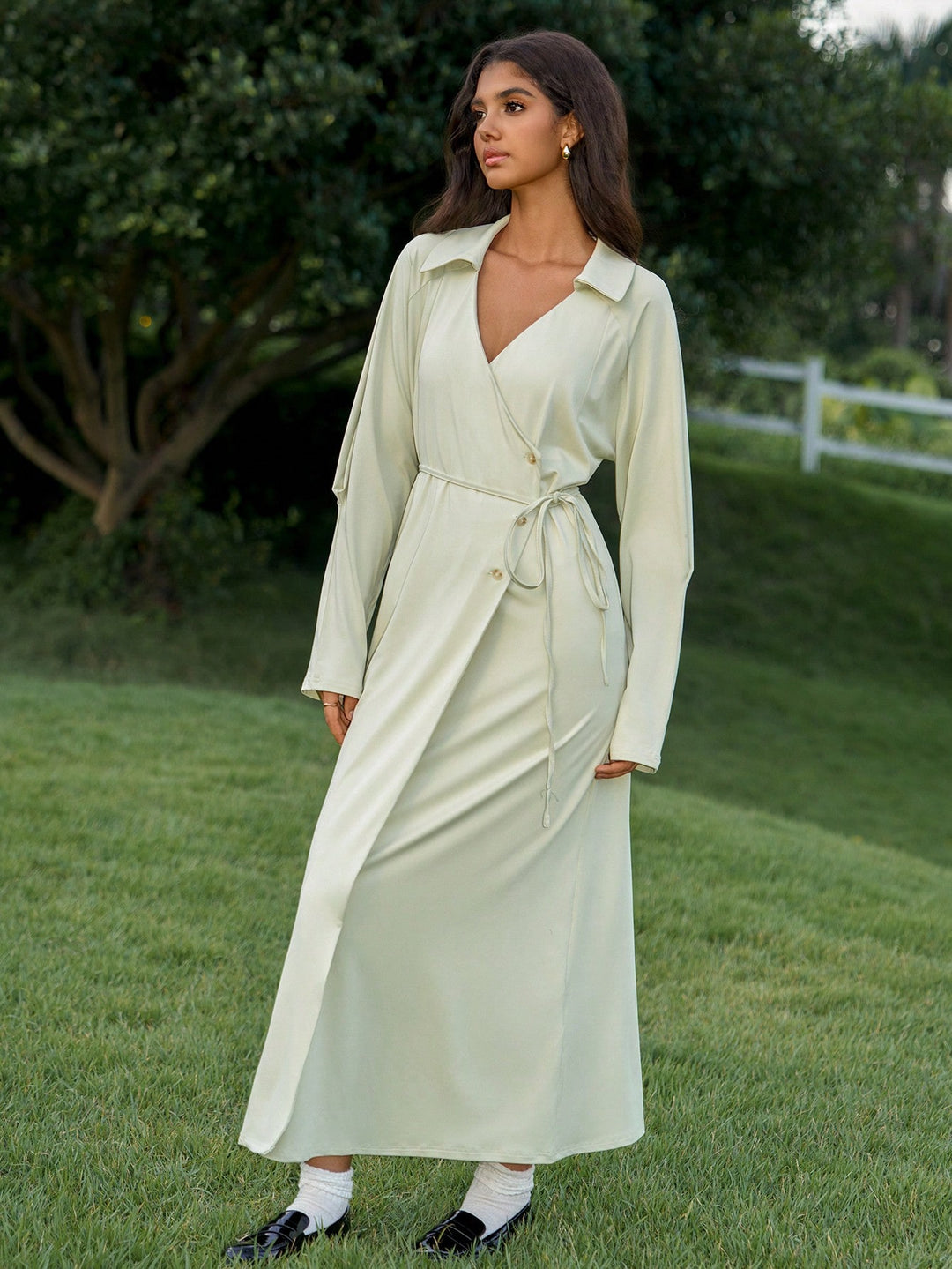 Rochie midi SHEIN, verde