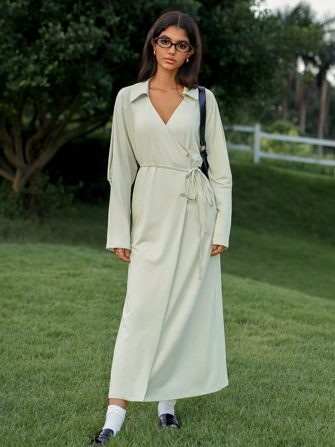 Rochie midi SHEIN, verde