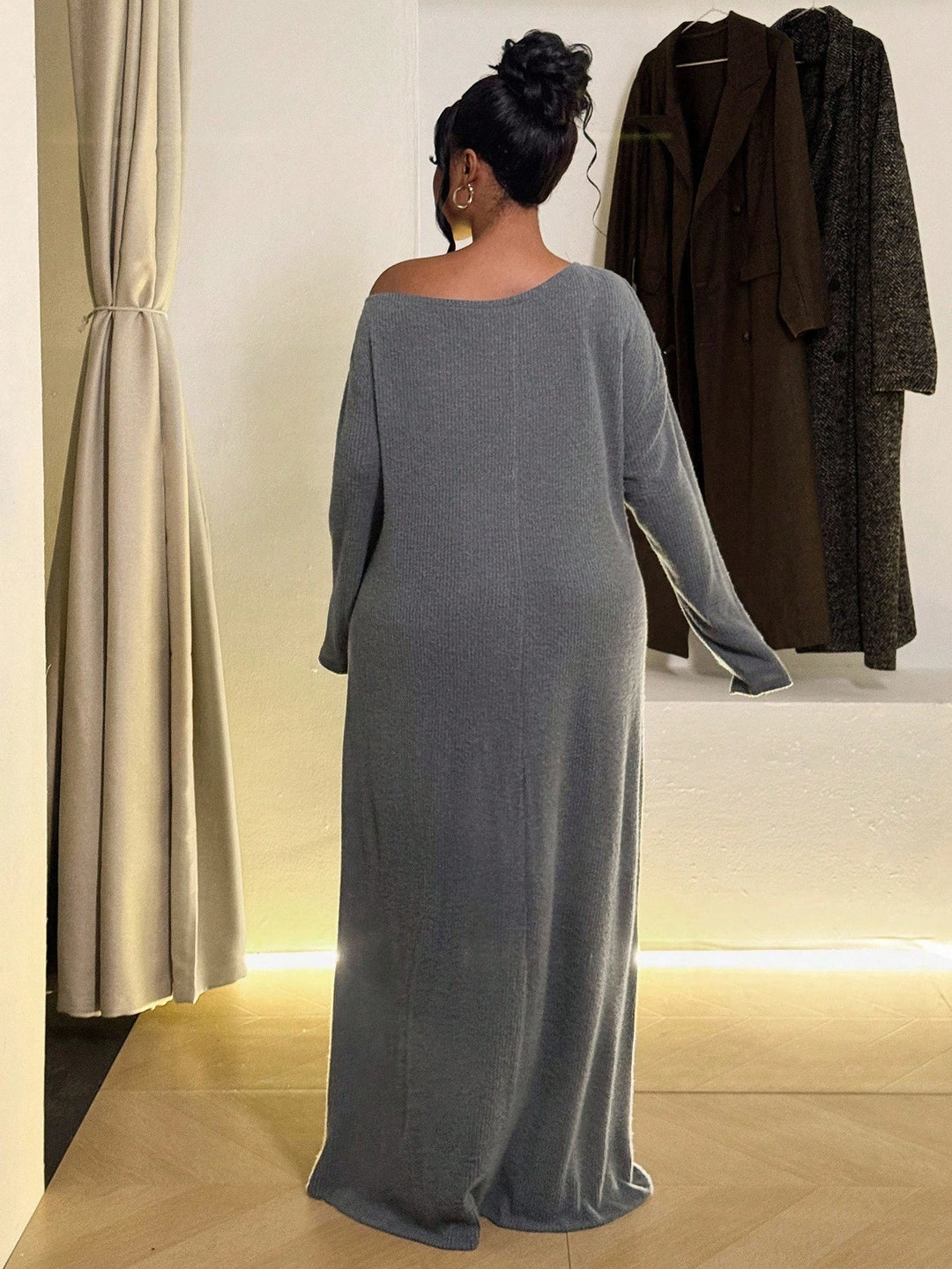 Rochie maxi SHEIN, gri