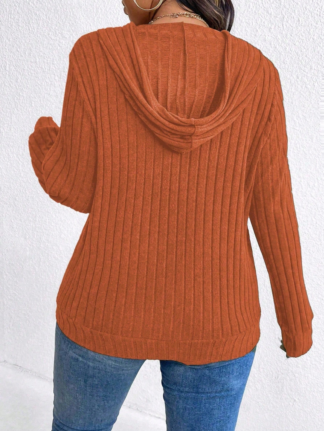Shein Curve+ blúz, téglavörös