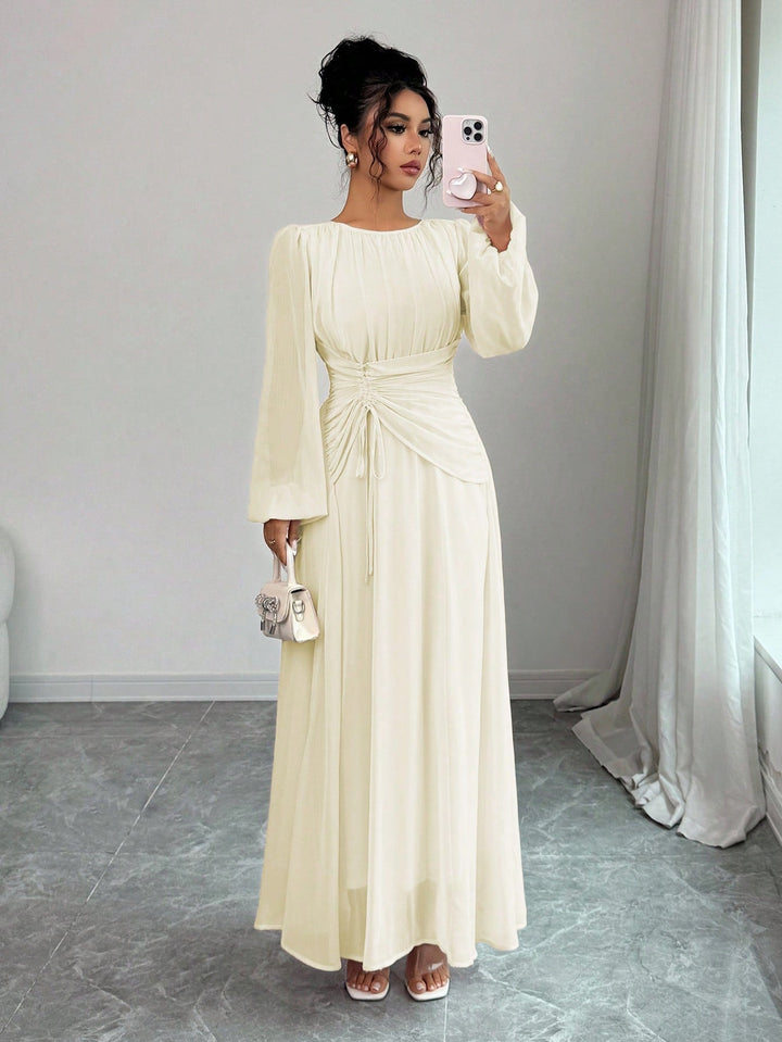 Rochie maxi SHEIN, crem