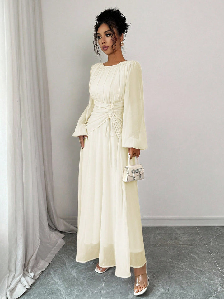Rochie maxi SHEIN, crem