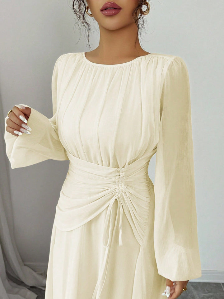 Rochie maxi SHEIN, crem