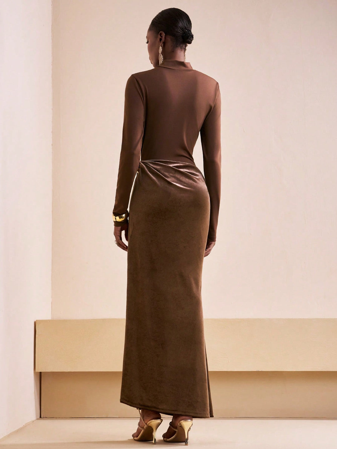 Rochie maxi SHEIN, maro