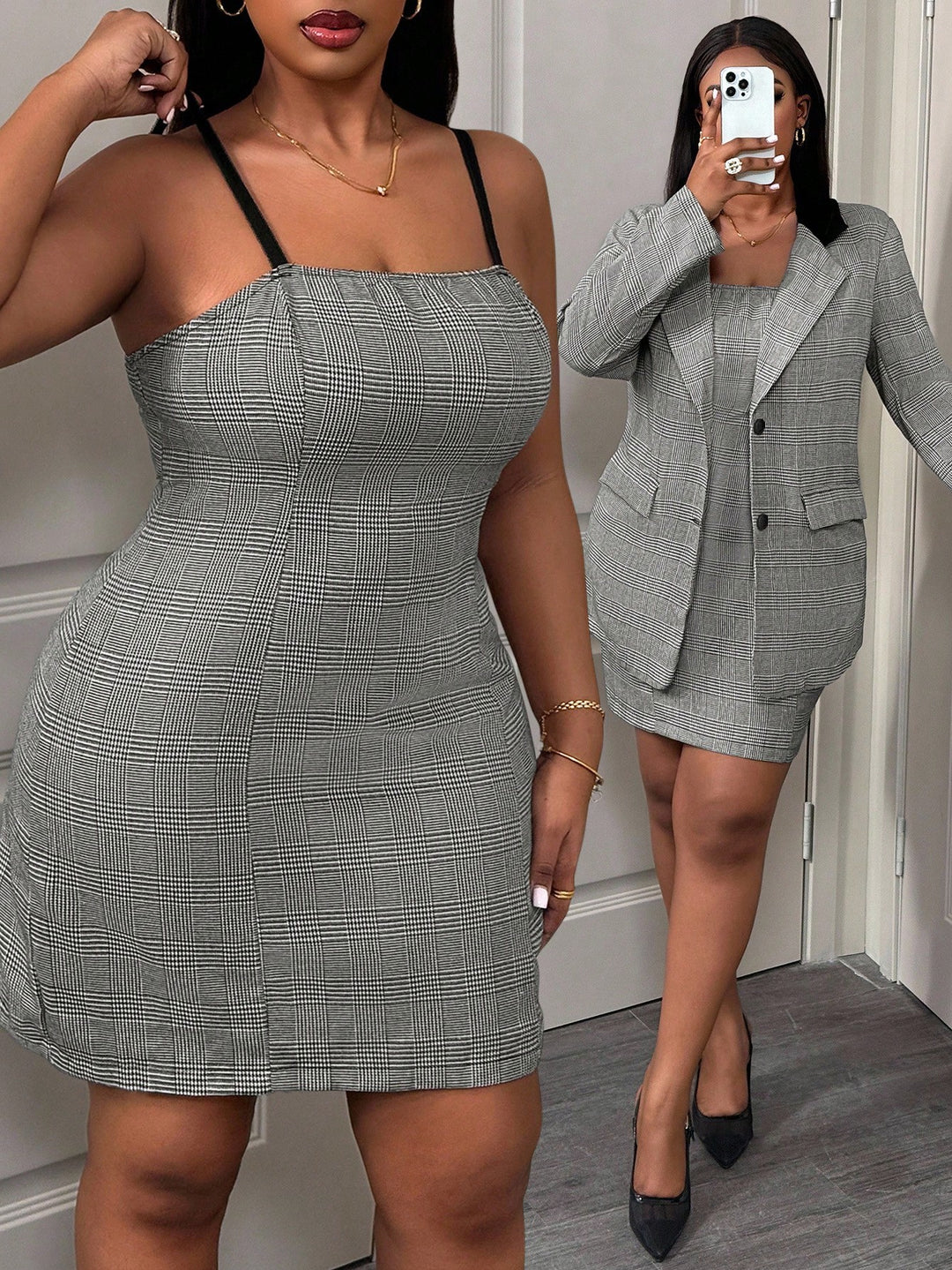 Costum SHEIN, mix culori