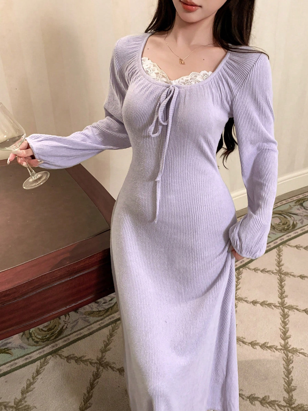 Rochie lungă SHEIN, mov