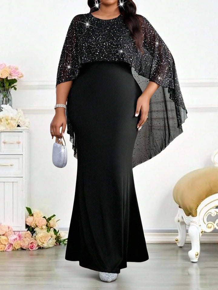 Rochie maxi Shein Curve, negru