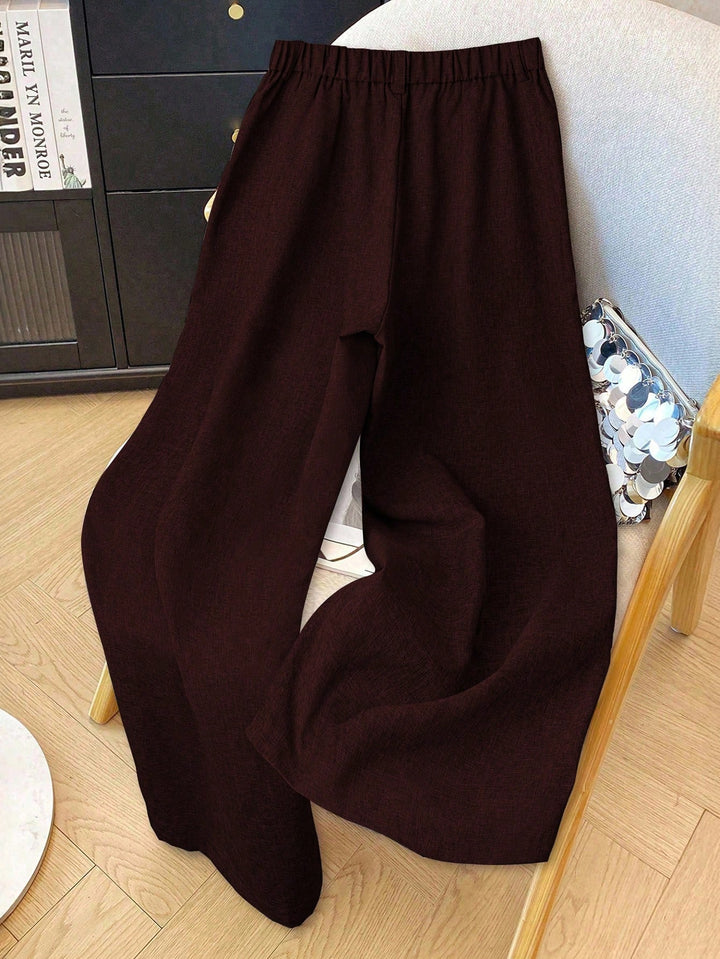 Pantalon de costum SHEIN, vișiniu
