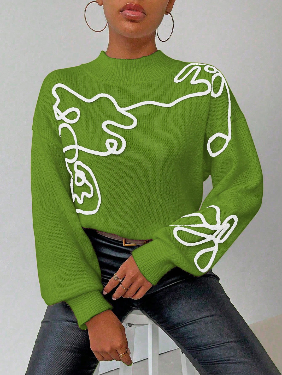 Pulover SHEIN, verde