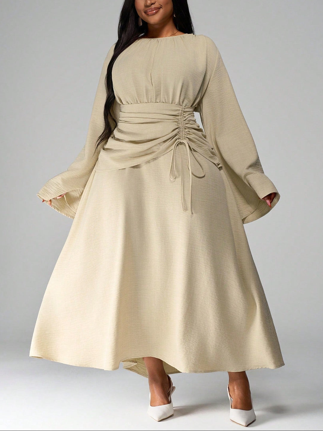 Rochie maxi SHEIN, bej
