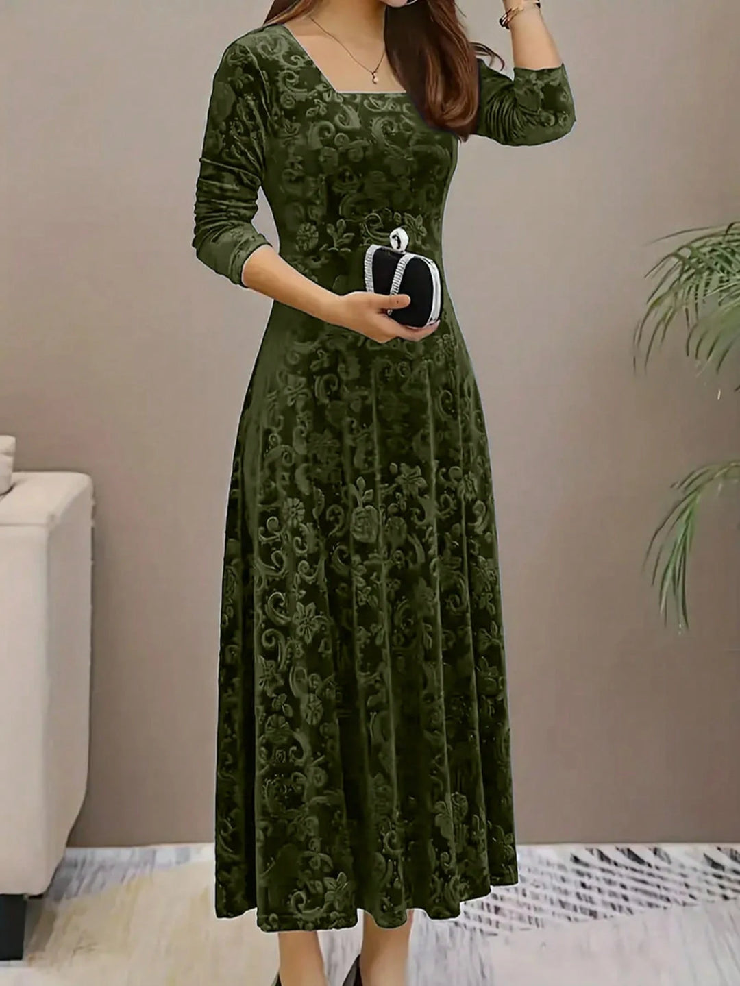 Rochie maxi SHEIN, verde