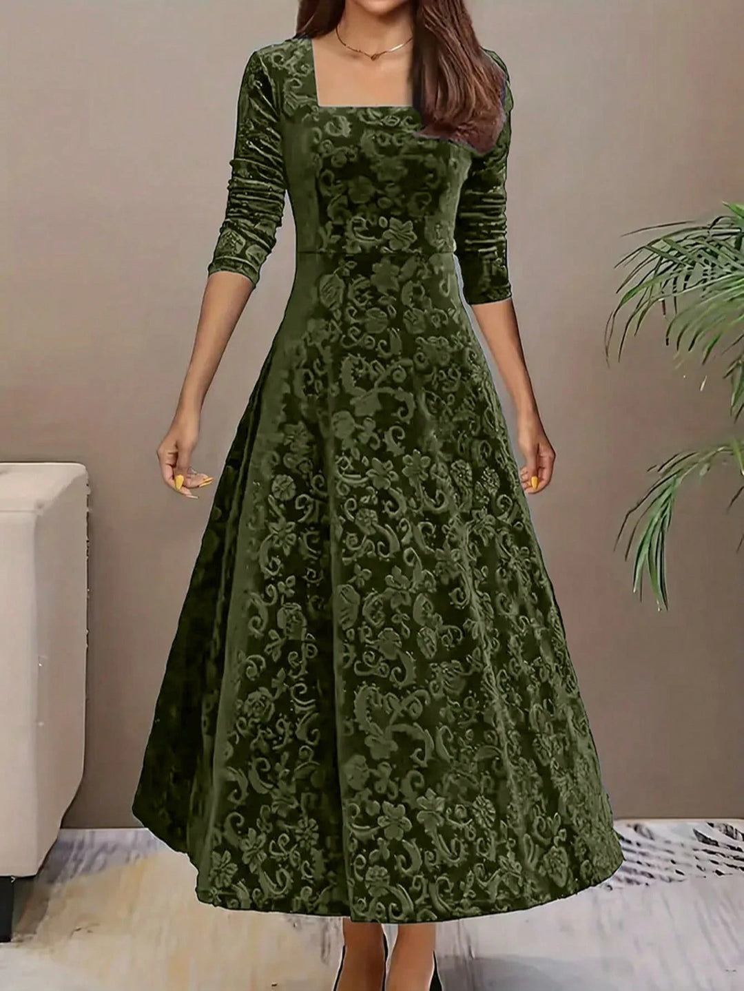 Rochie maxi SHEIN, verde