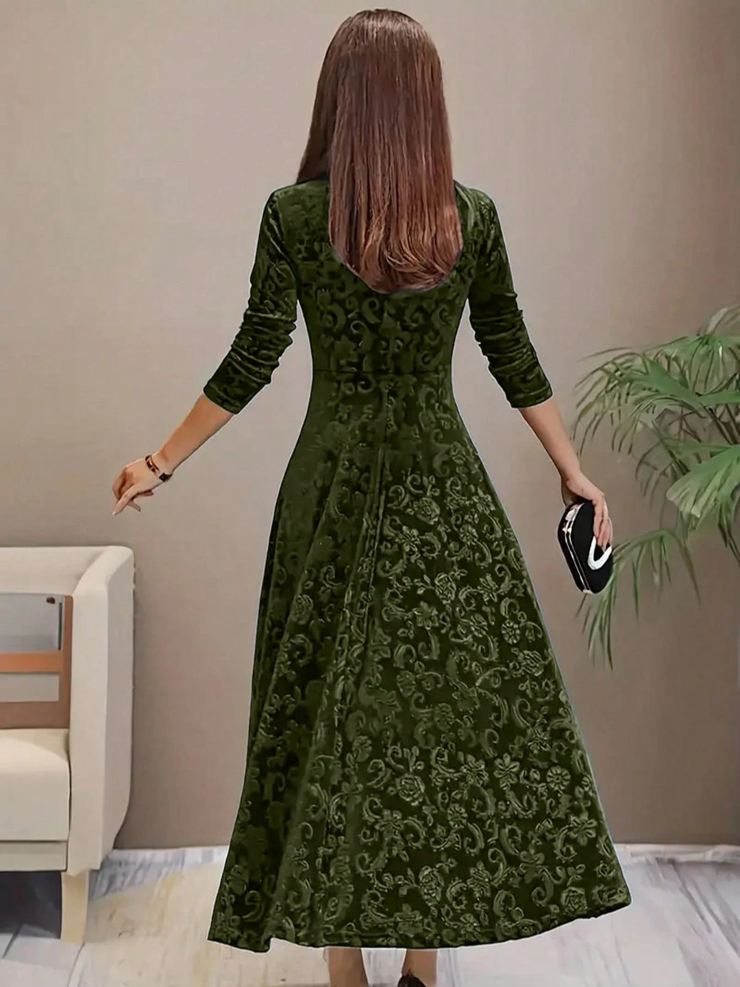 Rochie maxi SHEIN, verde