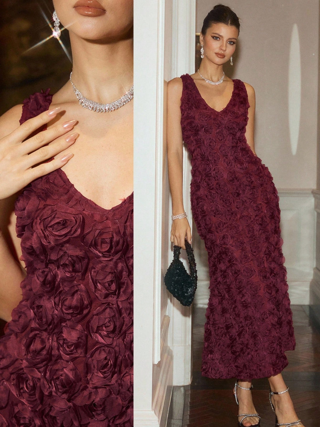 Rochie maxi SHEIN, roșu