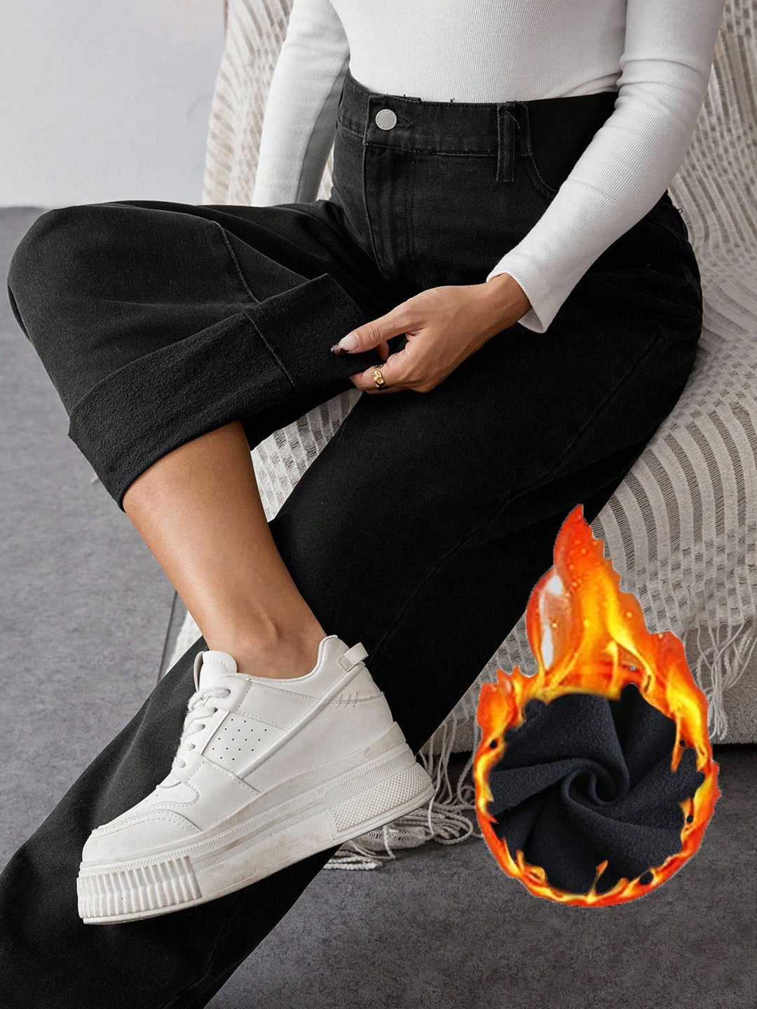 Jeans SHEIN, negru