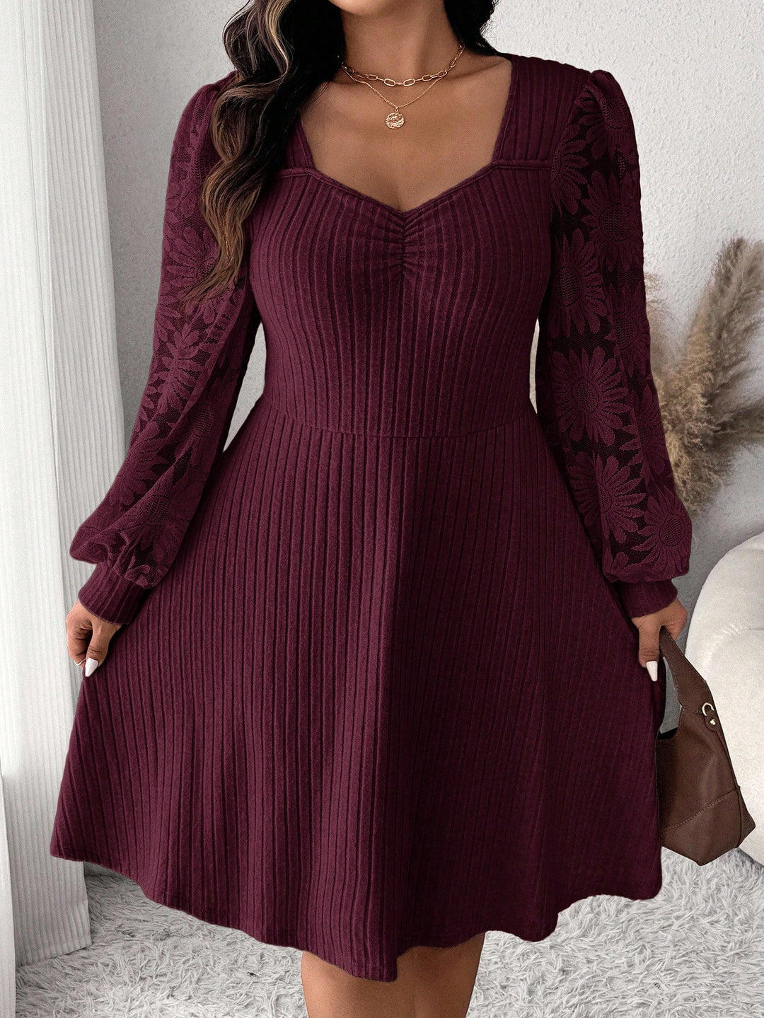 Rochie mini SHEIN, vișiniu