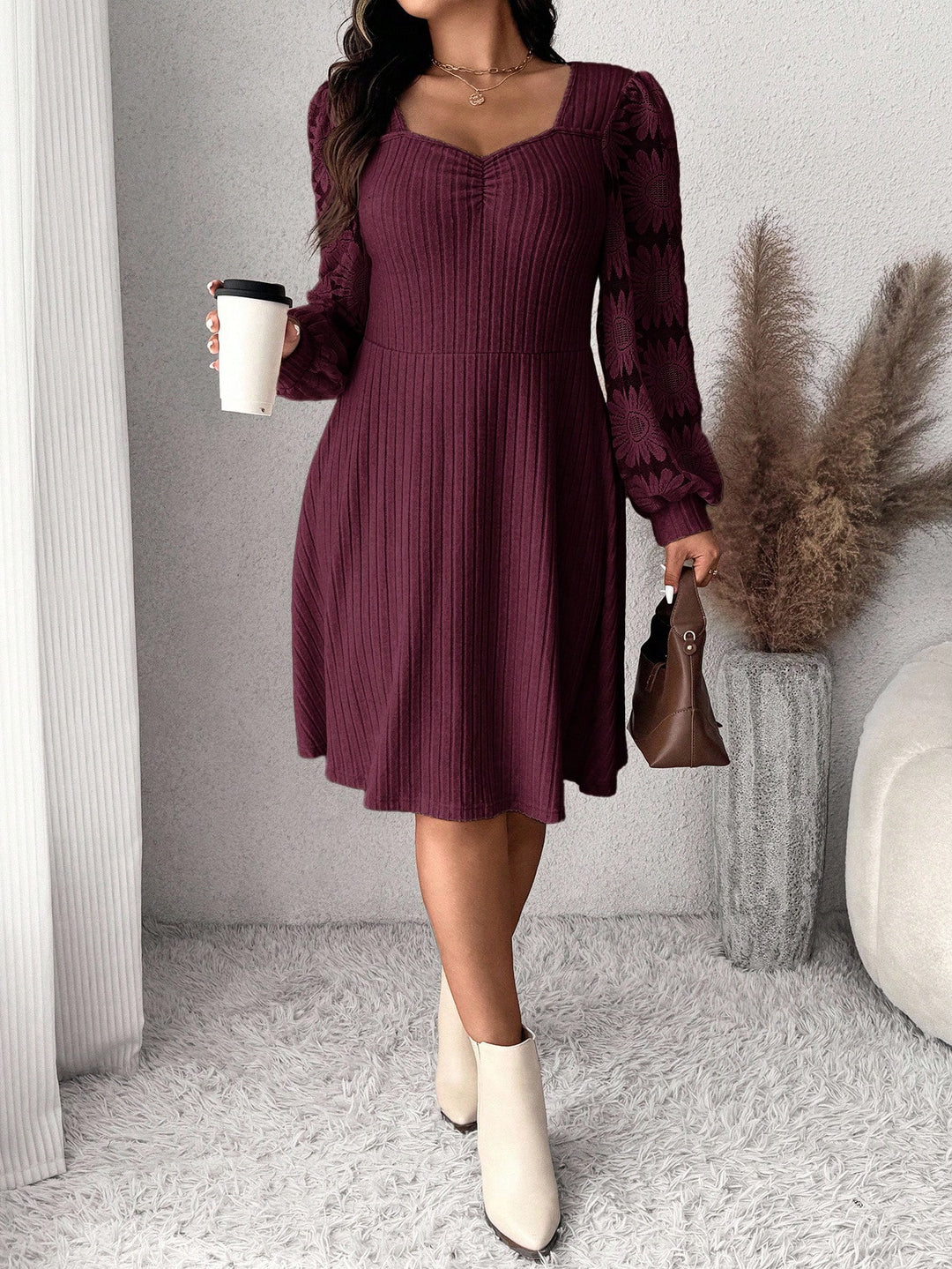 Rochie mini SHEIN, vișiniu