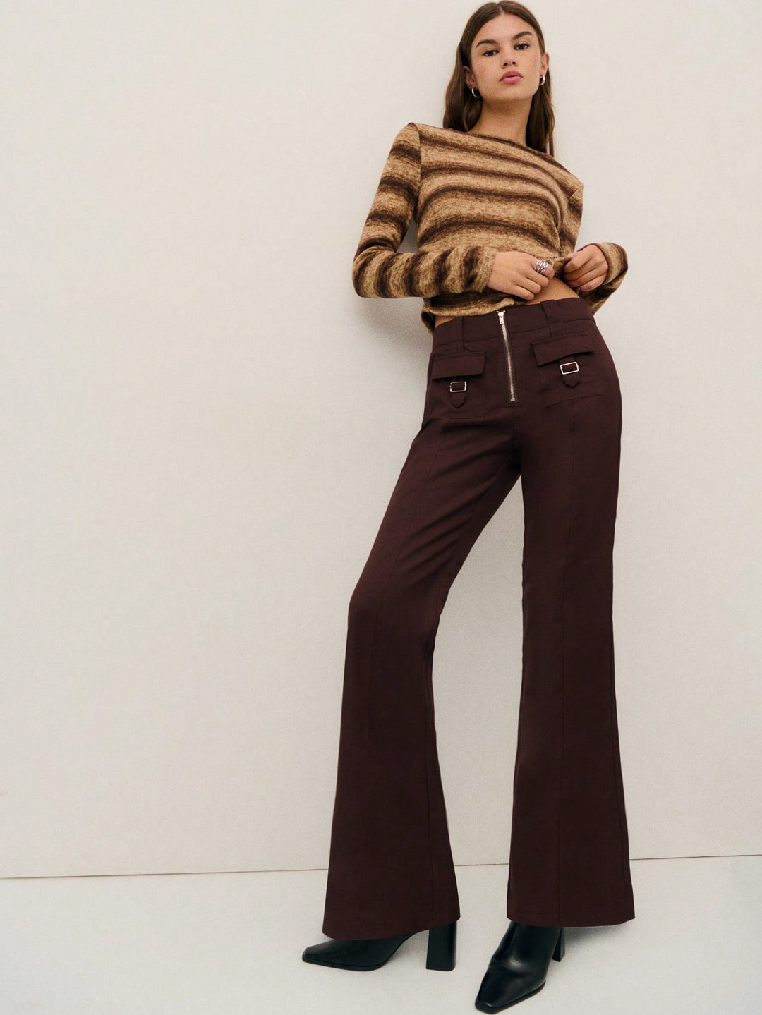 Pantaloni SHEIN, vișiniu