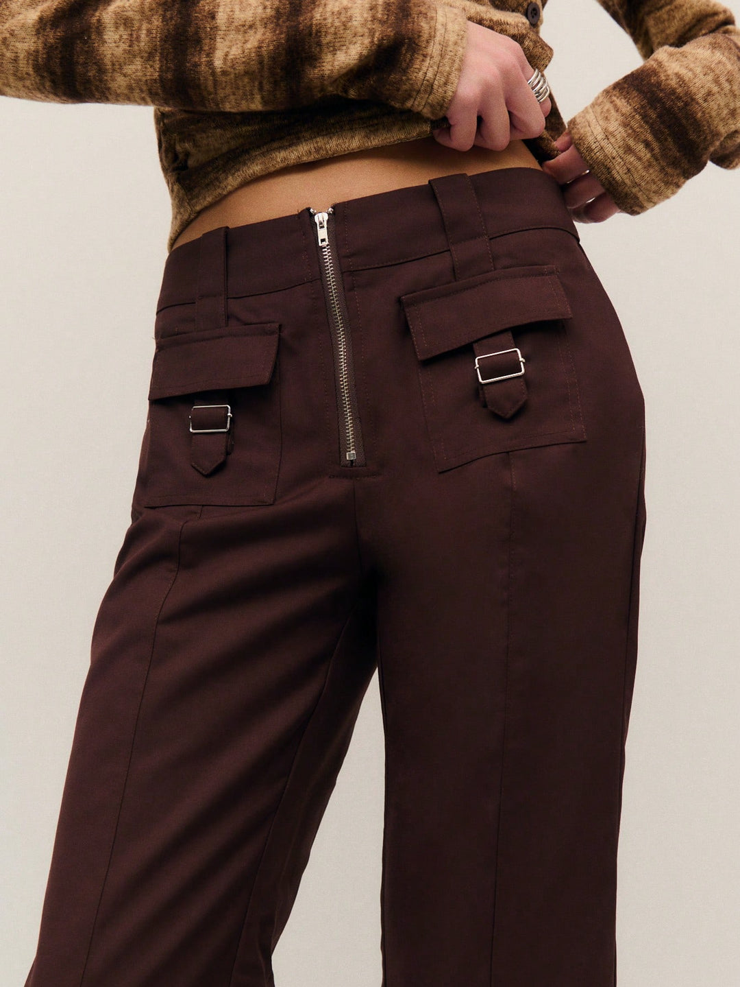 Pantaloni SHEIN, vișiniu