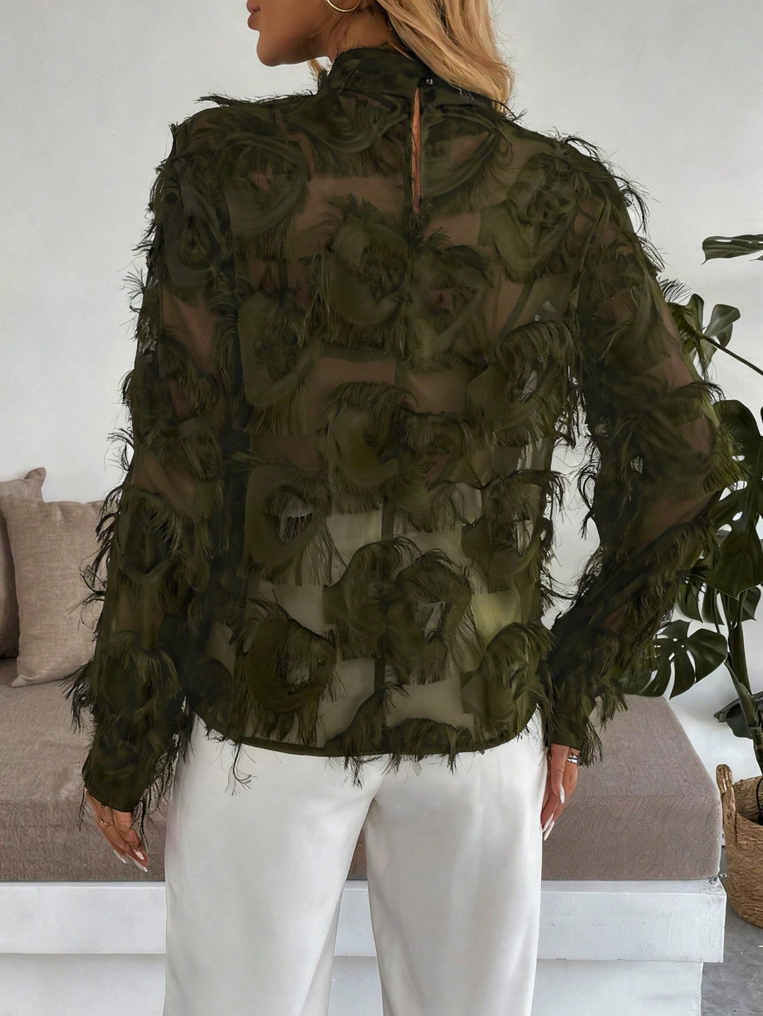 SHEIN blúz, khaki