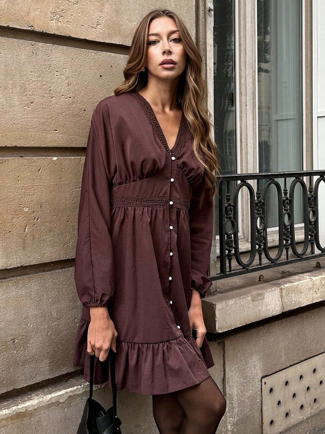 Rochie scurtă SHEIN, maro