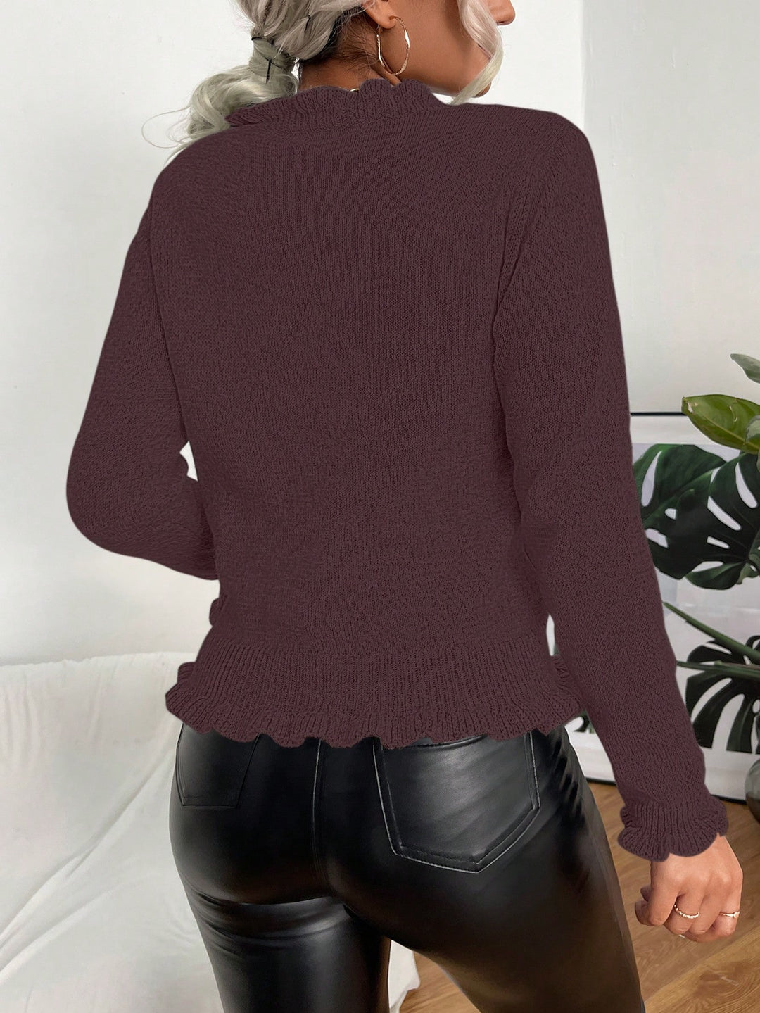 Cardigan SHEIN, maro