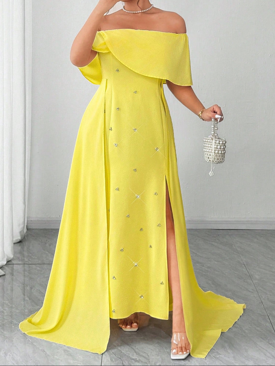 Rochie maxi SHEIN, galben