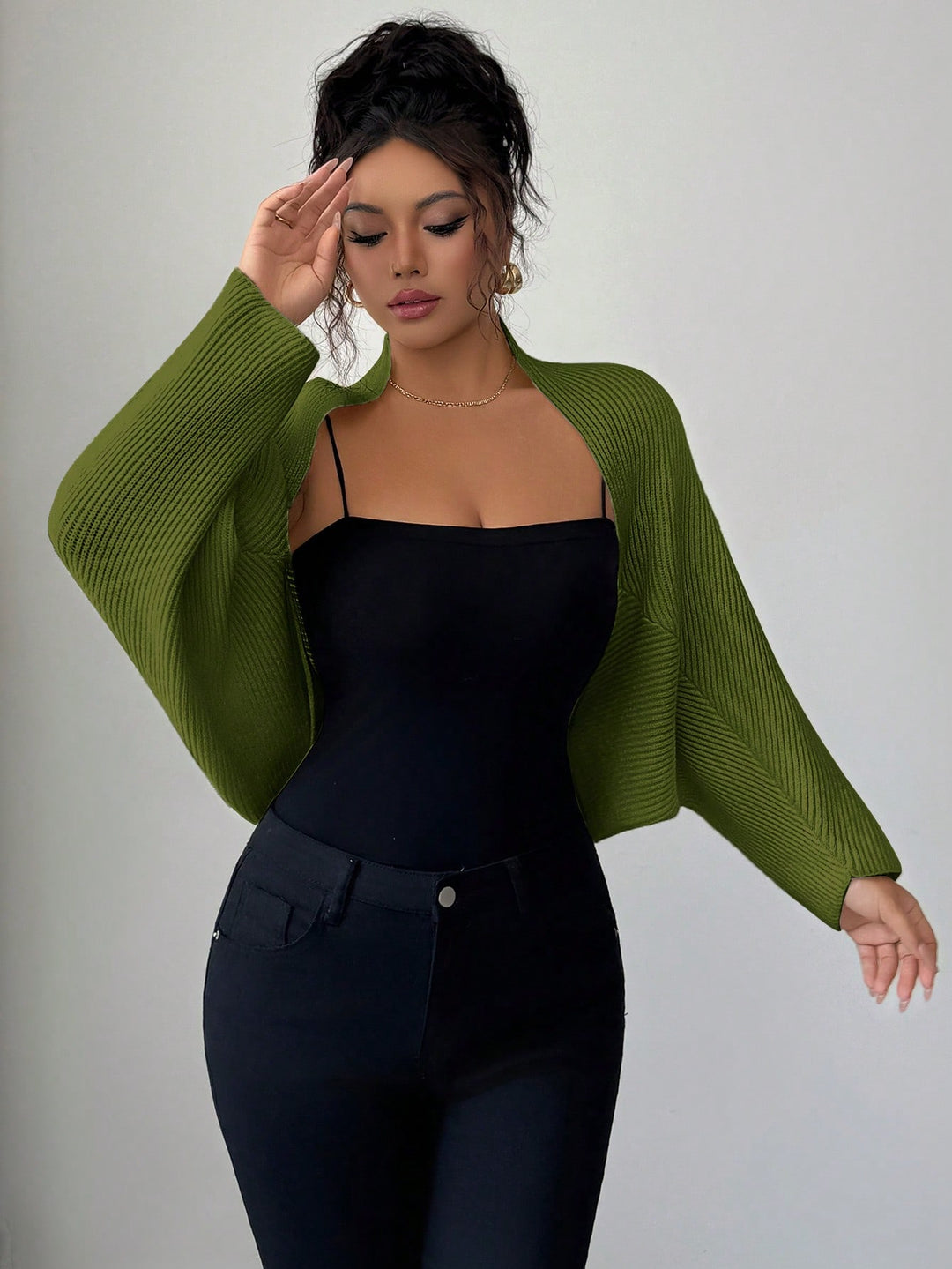 Cardigan SHEIN, kaki