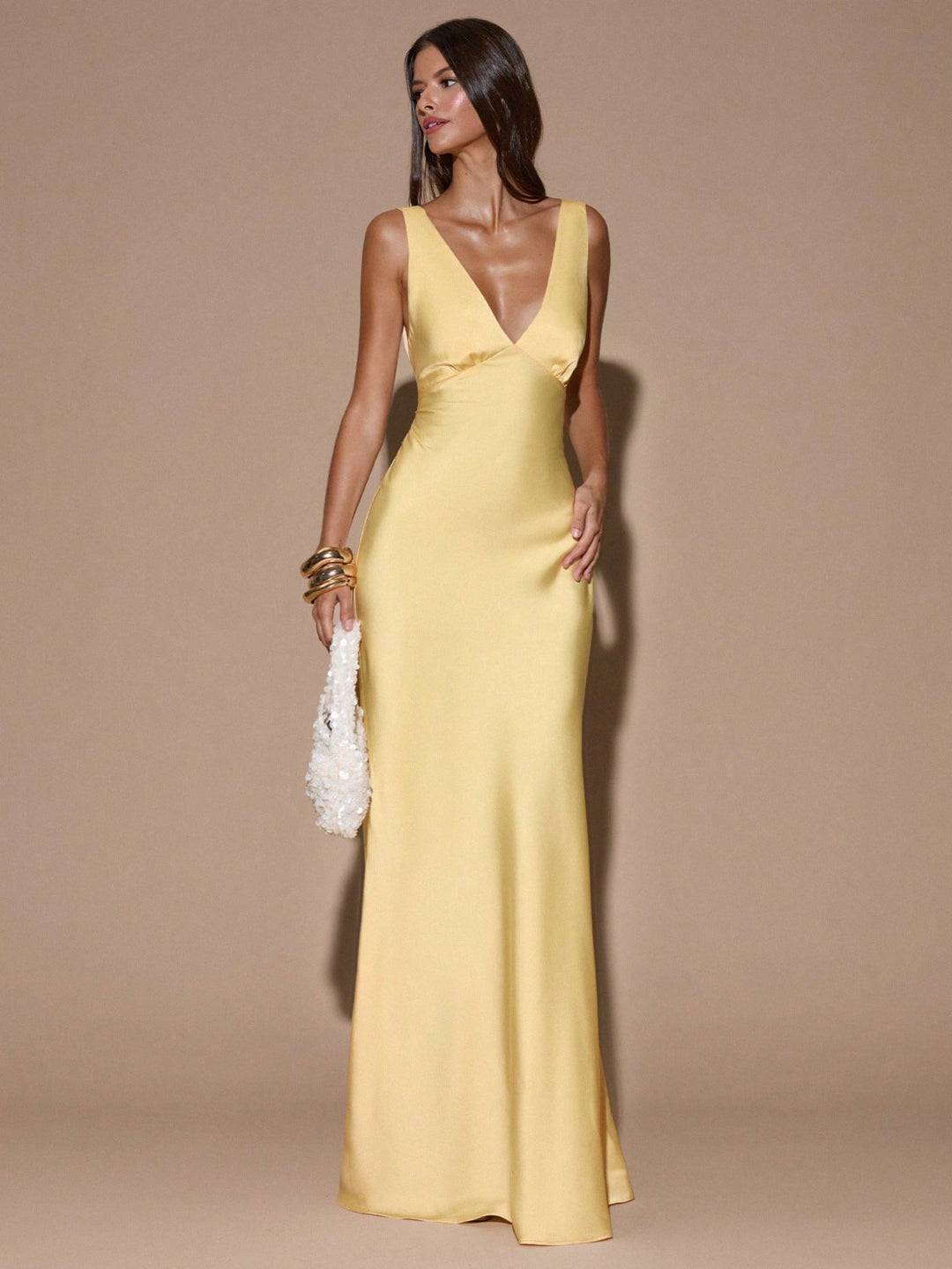 Rochie maxi SHEIN, galben
