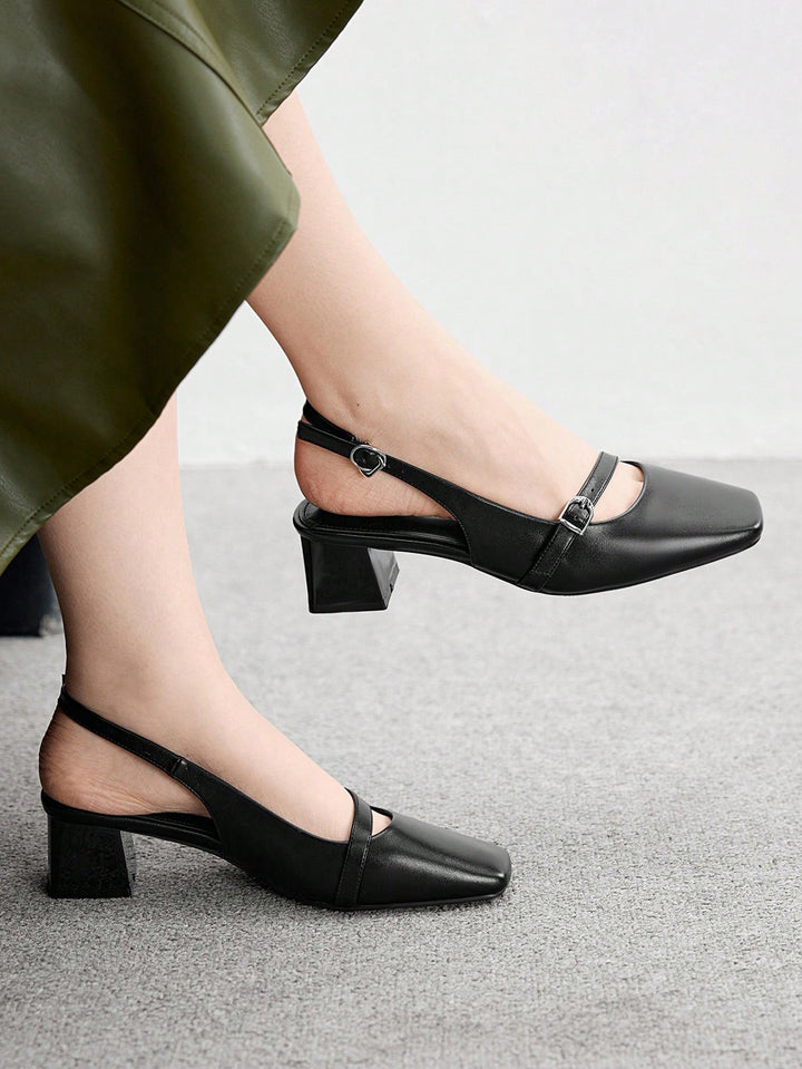 Pantofi cu toc SHEIN, negru