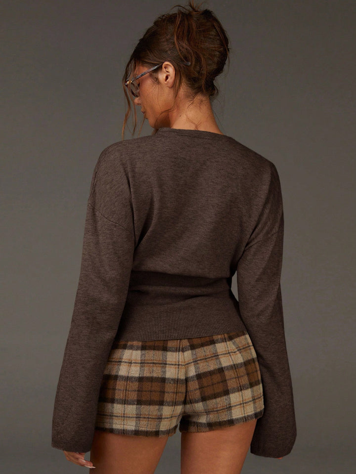 Cardigan SHEIN, maro