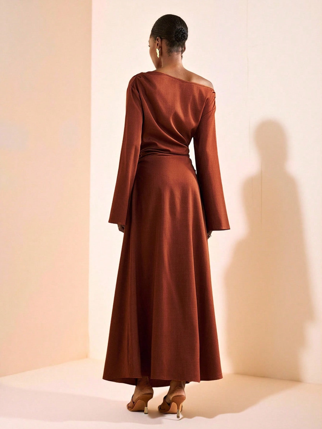 Rochie maxi SHEIN, maro