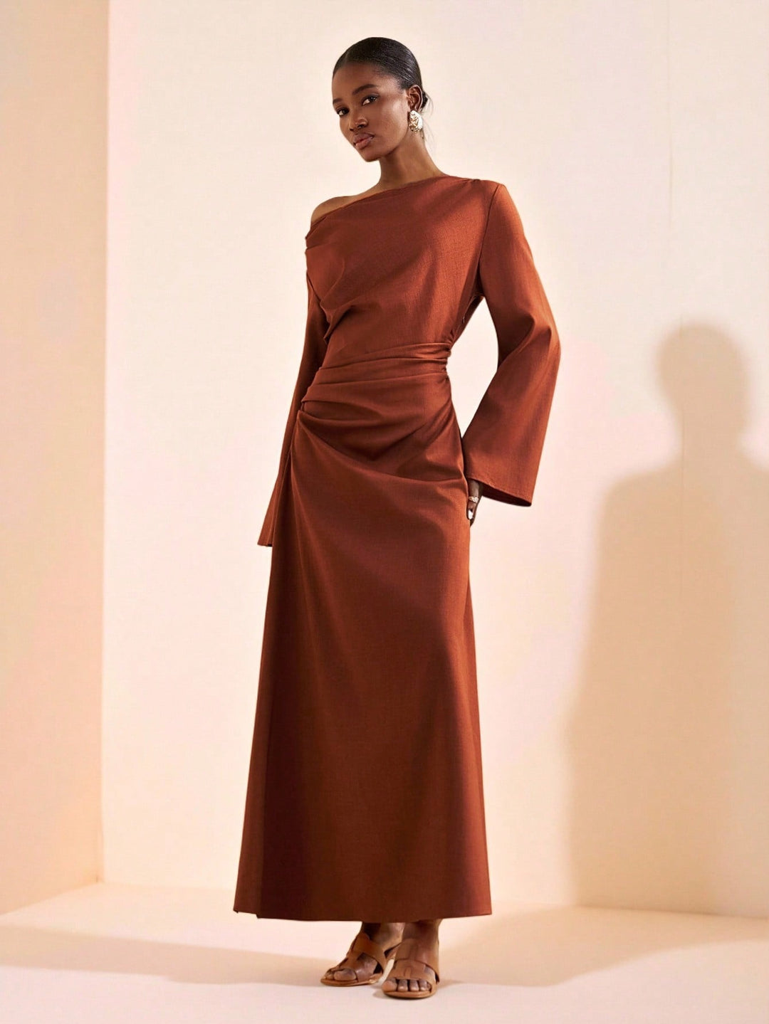 Rochie maxi SHEIN, maro