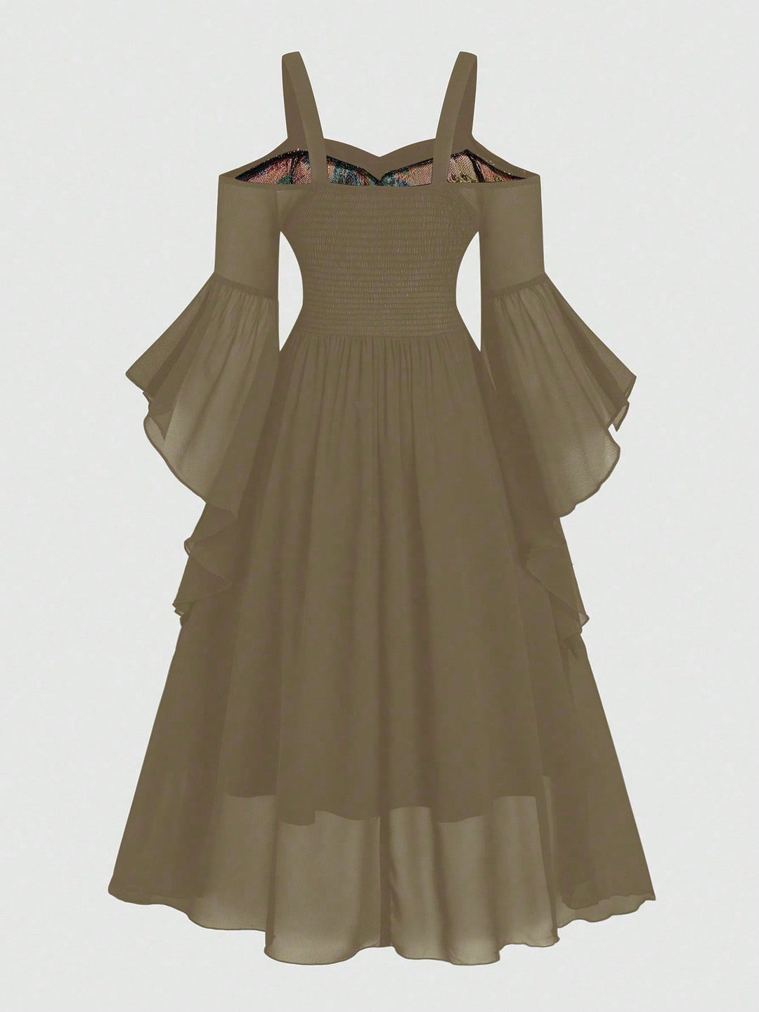 SHEIN maxi ruha, barna