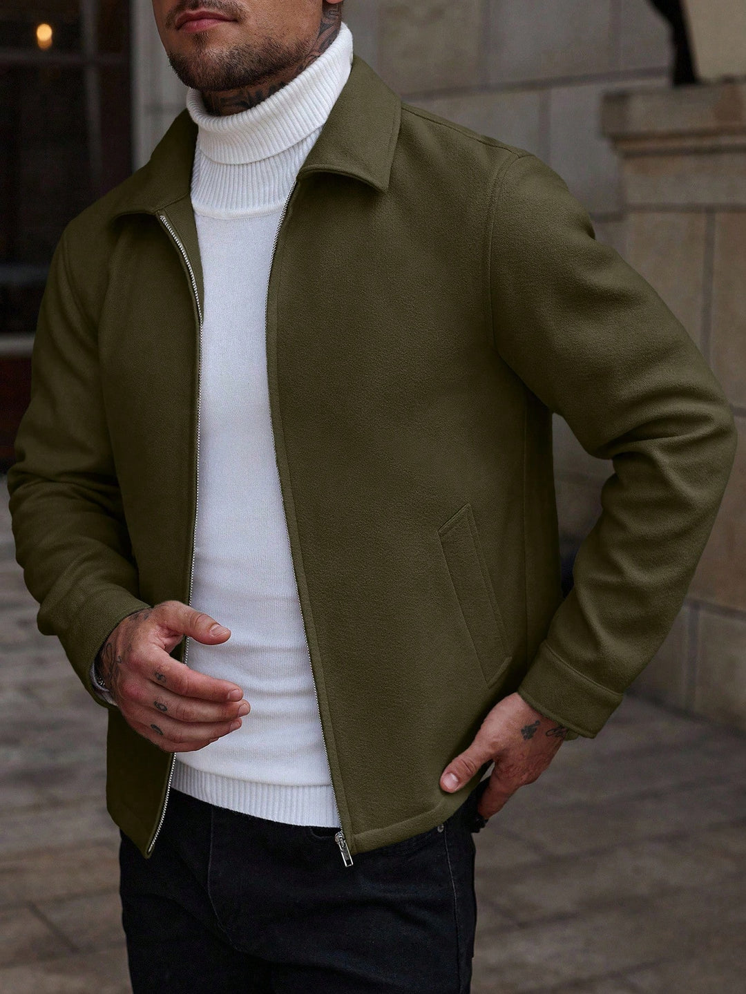 Palton SHEIN, verde