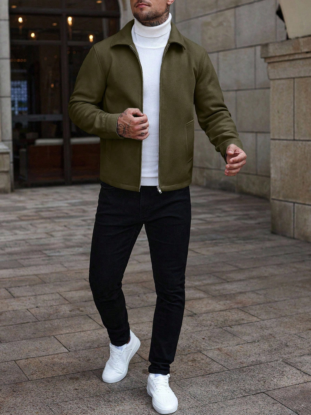 Palton SHEIN, verde
