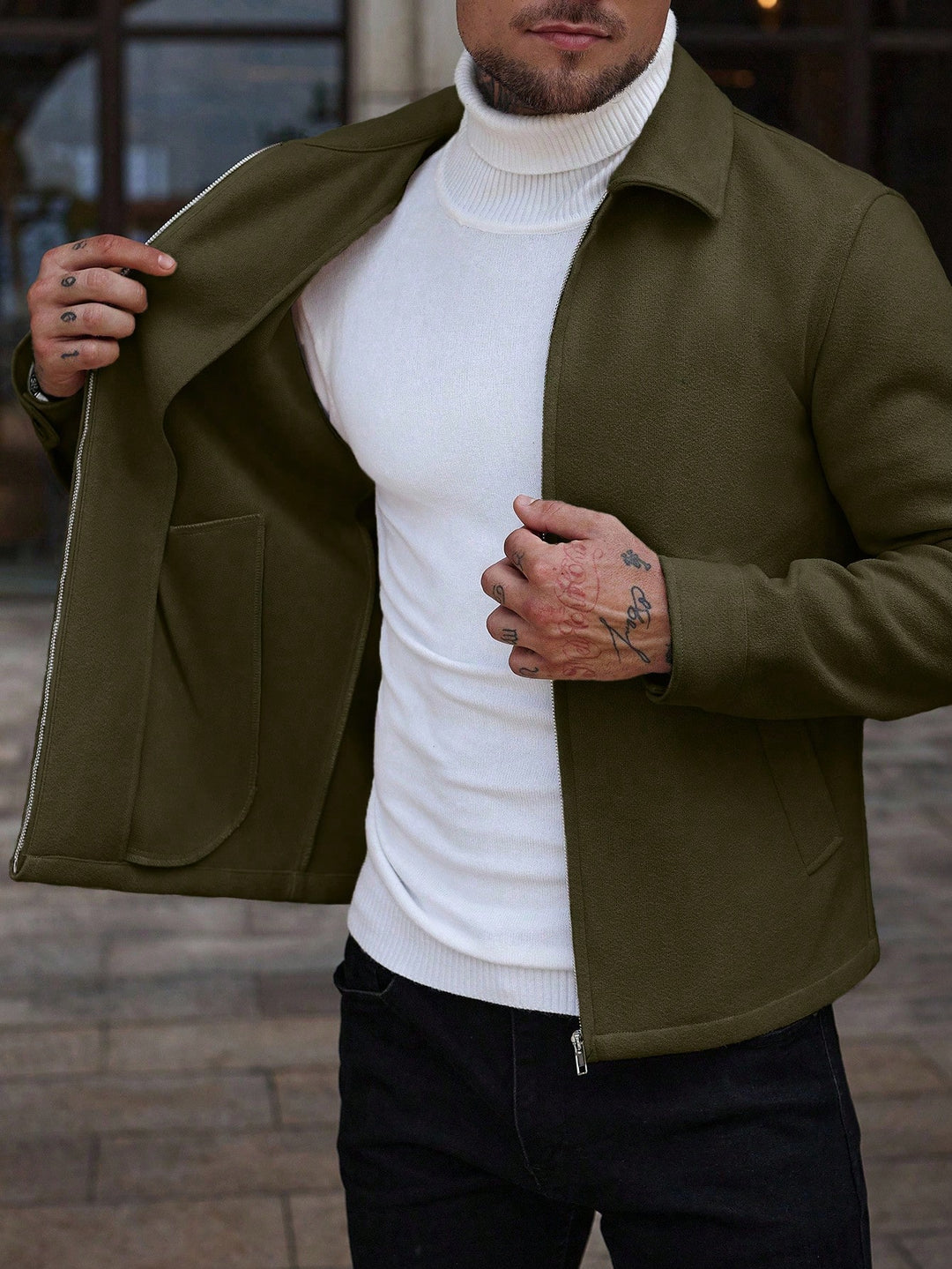 Palton SHEIN, verde