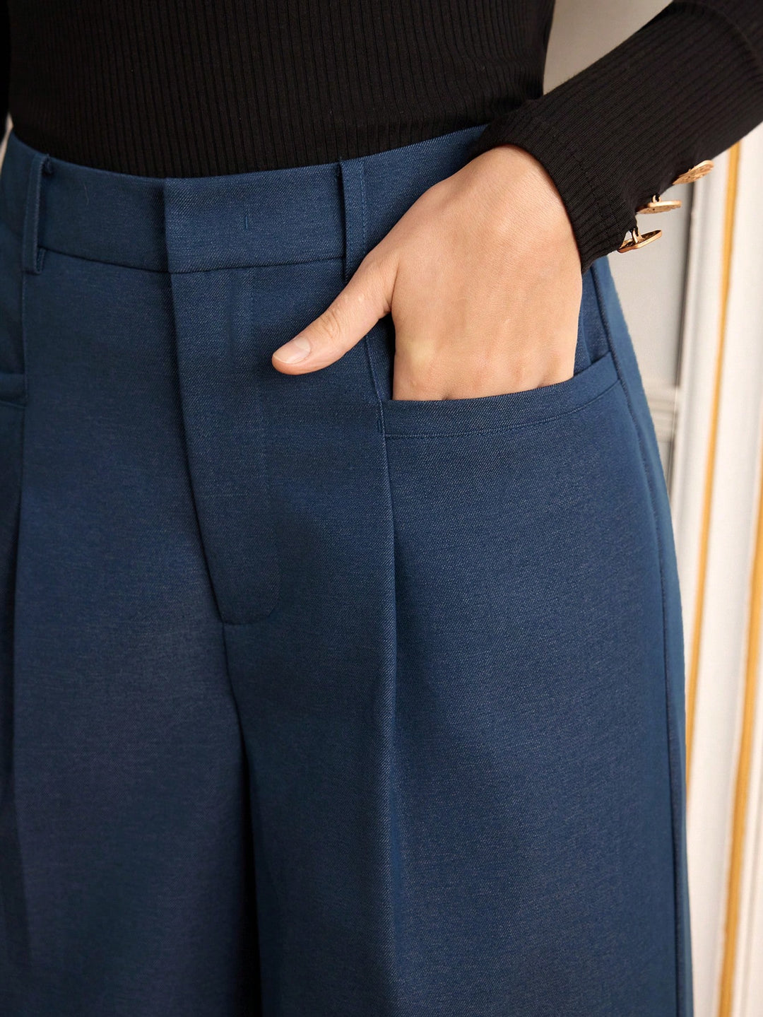 Pantalon SHEIN, albastru
